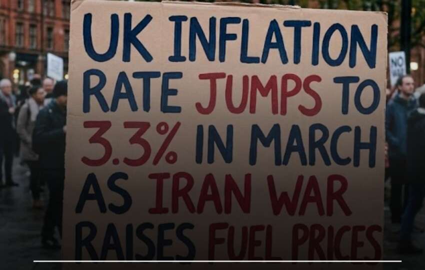UK Inflation Rate Jumps to 3.3% in March as Iran War Raises Fuel Prices