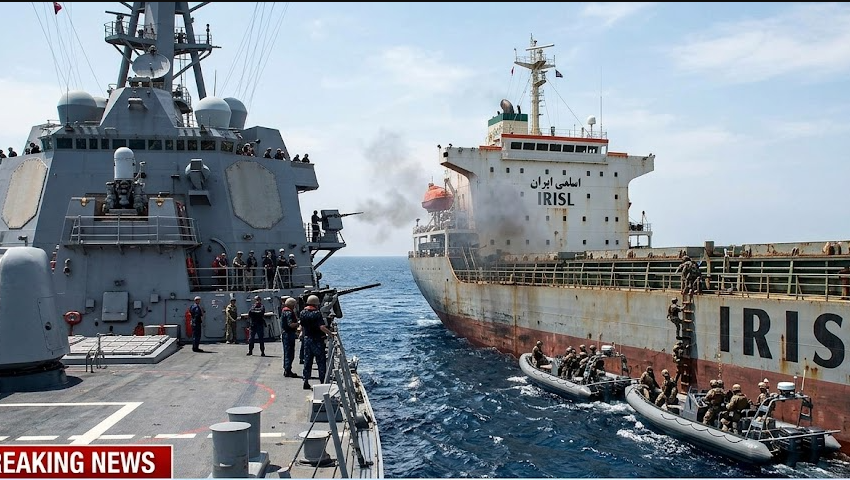 US Destroyer Fires On, Seizes Iranian-Flagged Ship