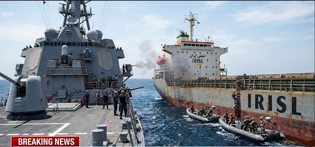 US Destroyer Fires