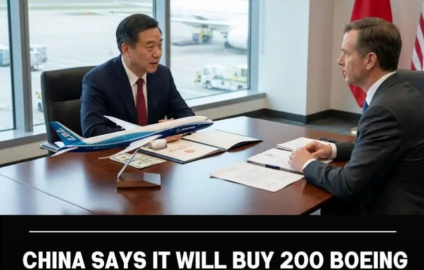 China Says It Will Buy 200 Boeing Jets and Seeks Prolongation of the US Tariff Ceasefire