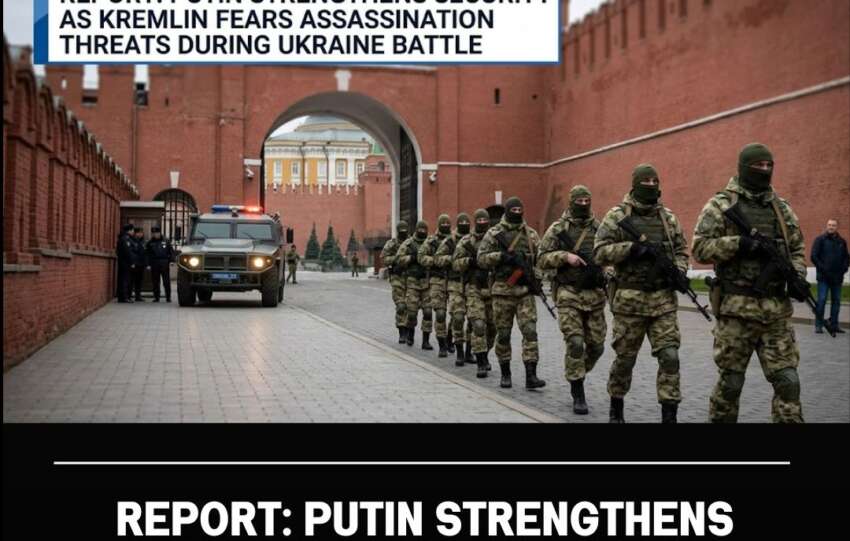 Report: Putin Strengthens Security as Kremlin Fears Assassination Threats During Ukraine Battle
