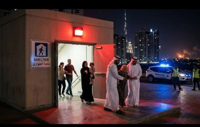 UAE Issues Red Alert as Iranian Missiles Force Residents to Shelter