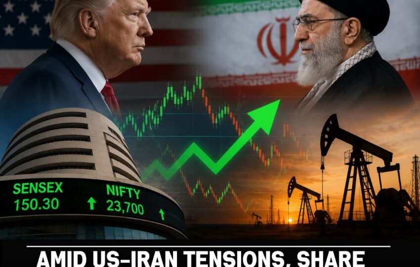 Amid US-Iran Tensions, Share Markets Are Erratic and Oil Is Uncertain: Sensex Nearly 150 Points Up, Nifty Tests 23,700
