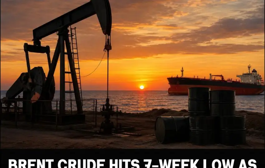 Brent Crude Hits 7-Week Low as China Demand Slumps and Middle East Peace Talks Raise Supply Hopes