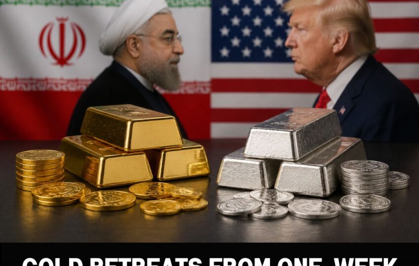 Gold Retreats From One-Week High, Silver Falls Over 1% as Markets Eye US-Iran Agreement